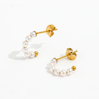 Aura Pearl Earrings- 18k Gold Plated