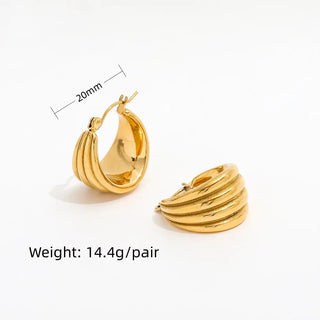 Zuri Hoops- 18k Gold plated