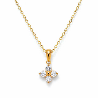 Four Petal Necklace- 18k Gold Plated
