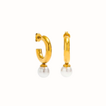 Charlotte Pearl Earrings- 18k Gold plated