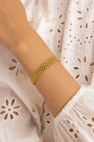 Mesh Bracelet- 18k Gold Plated