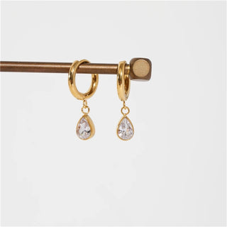 Drop Charm Earrings- 18k Gold Plated