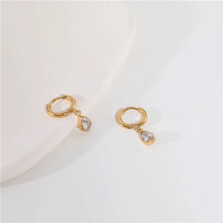 Drop Charm Earrings- 18k Gold Plated