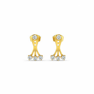 Petite Four Stars 2-in-1 Earjacket Earrings (5A Zirconia)