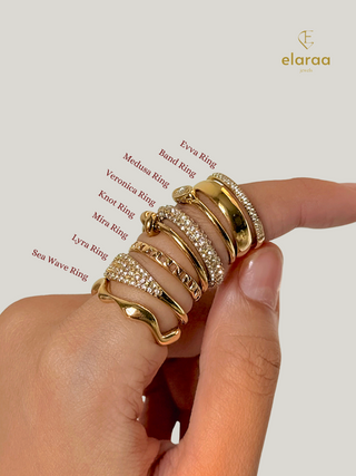 Evva Ring- 18k Gold Plated