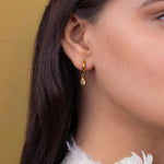 Drop Charm Earrings- 18k Gold Plated