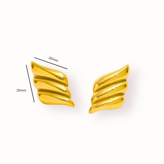 Helen Bold Stud Earrings- 18k Gold Plated