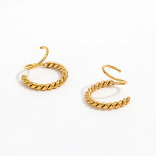 Ira Twirl Earrings- 18k Gold Plated