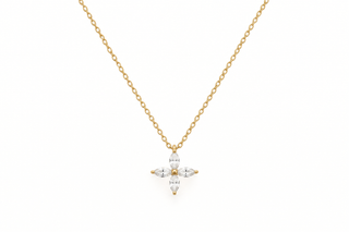 Marquise Four Petal Necklace (5A Zirconia)