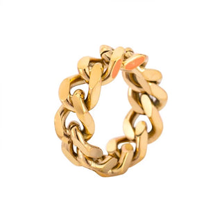 Cuban Bold Ring- 18k Gold Plated