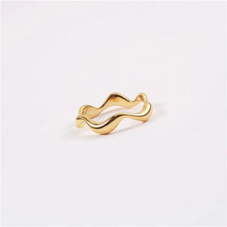 Drop Charm Earrings + Sea Wave Ring