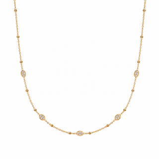Marquise sparkle Dainty Necklace- 18k gold plated
