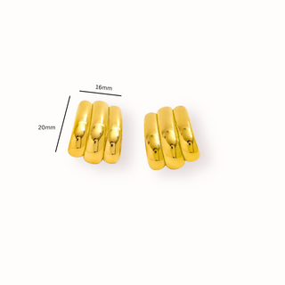 Haven Stud Earrings- 18k Gold Earrings