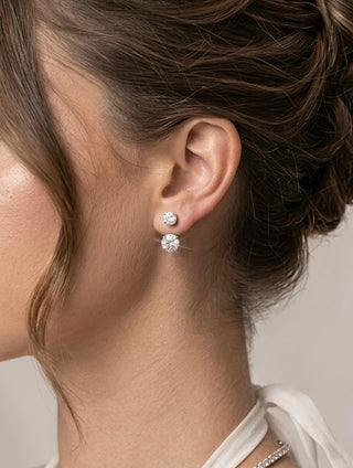 Eve Duo 2-in-1 Stud Earrings- 18k Gold Plated