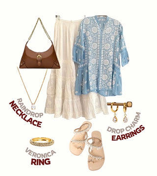 Drop Charm Earrings- 18k Gold Plated