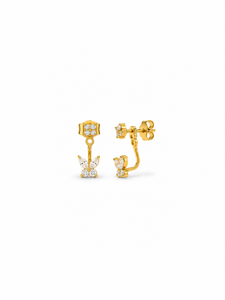 Butterfly Kiss 2-in-1 Earjacket Earrings (5A Zirconia)