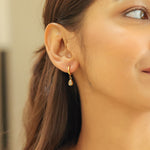 Drop Charm Earrings- 18k Gold Plated